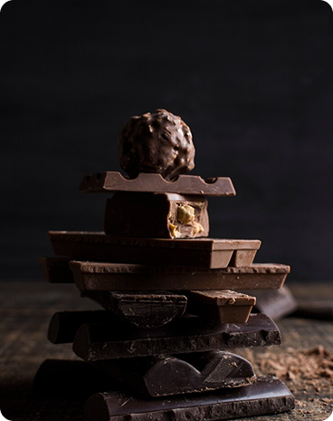 Pyramid of chocolate bars